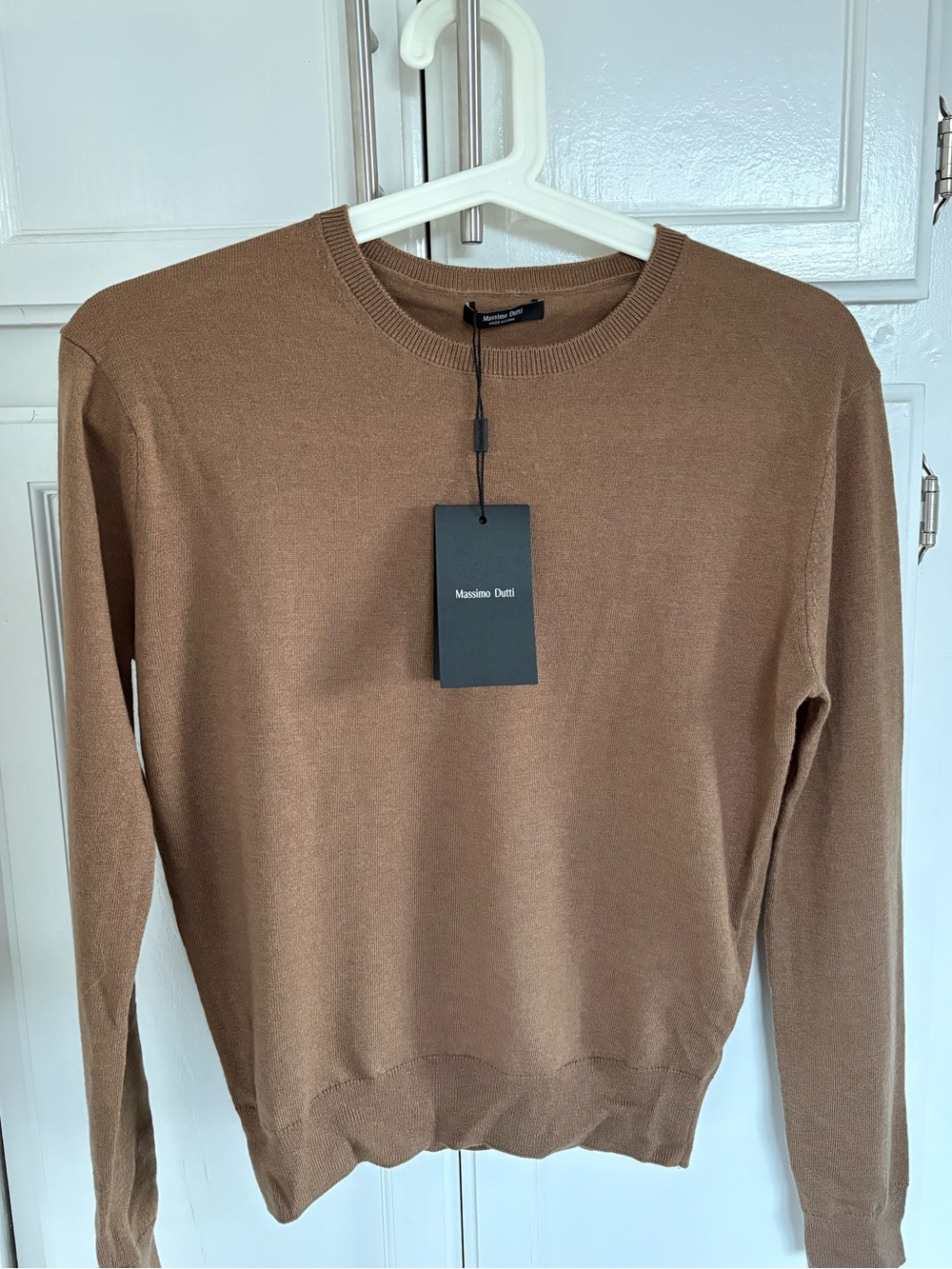 Massimo Dutti Women’s Brown Crewneck Sweater XS Wool Blend NWT